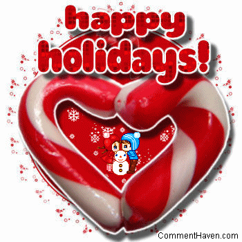 Happy Holidays Candy Cane L picture