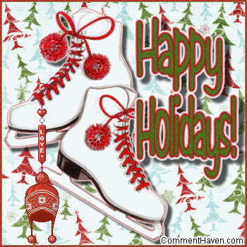 Happy Holidays Ice Skates picture