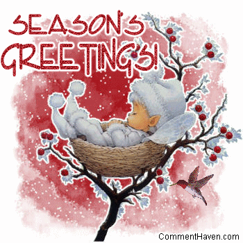 Seasons Greetings Baby Bird picture