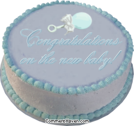 New Baby Boy Cake picture for facebook