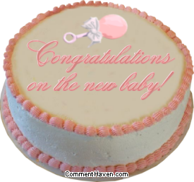 New Baby Girl Cake picture for facebook