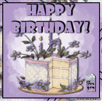 Birthday Cake Purple picture for facebook