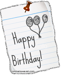 Birthday Glitter Note picture