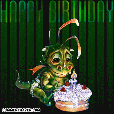 Green Creature Birthday picture