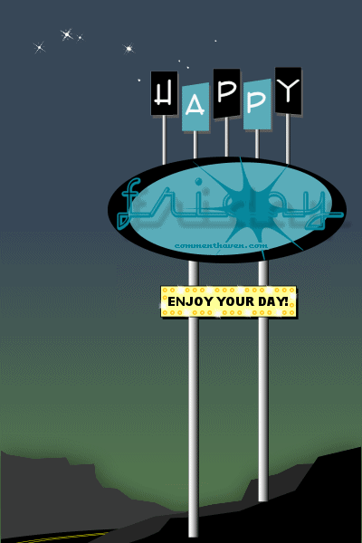 Friday Blue Vintage Sign picture