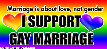 Support Gay Marriage Banner comment