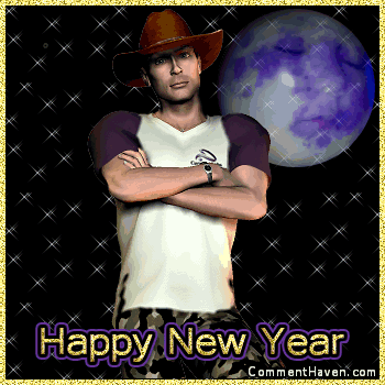 New Year Cowboy picture for facebook
