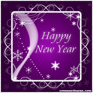 Purple New Year picture for facebook