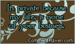 Private My Life picture for facebook