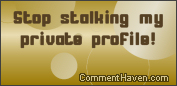 Stop Stalking picture for facebook