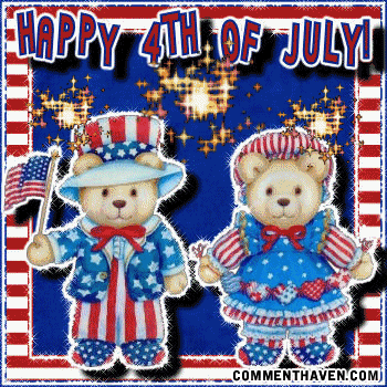 Bear Couple Fourth July picture