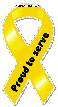 Yellow Ribbon Proud To Serve comment