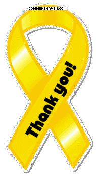Yellow Ribbon Thank You picture for facebook
