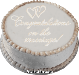 Congrats On Marriage Cake picture