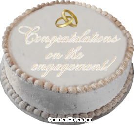 Congrats On The Engagment Cake picture