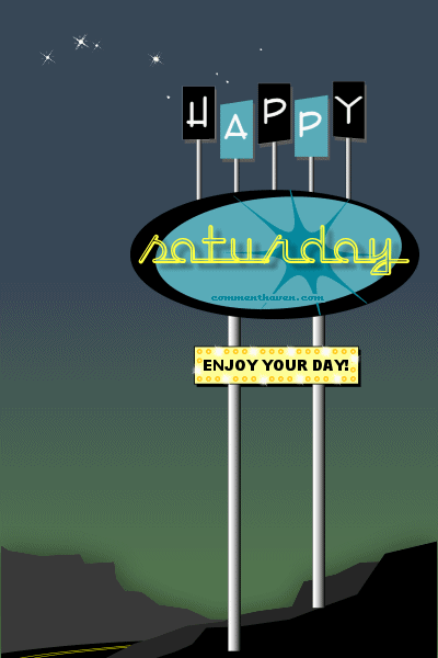 Saturday Blue Vintage Sign picture