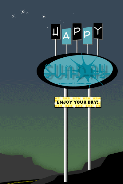 Sunday Blue Vintage Sign picture