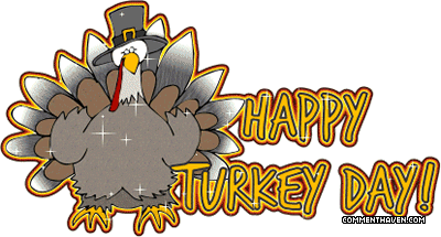 Happy Turkey Glitter picture for facebook