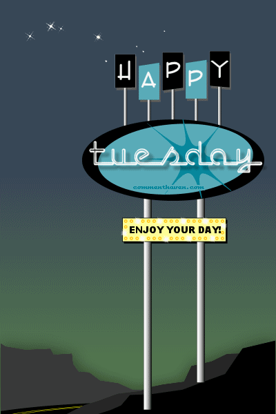 Tuesday Blue Vintage Sign picture