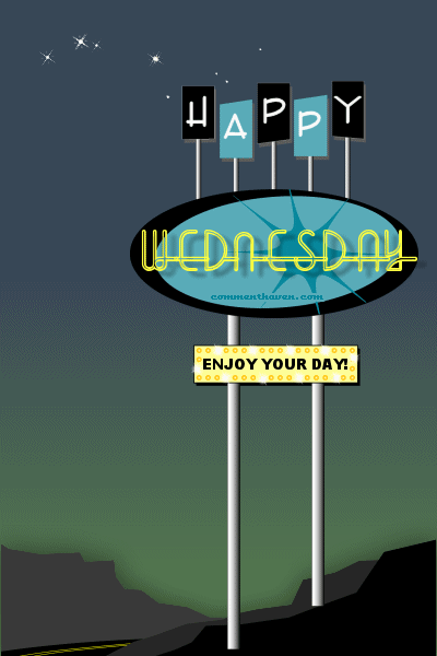 Wednesday Blue Vintage Sign picture