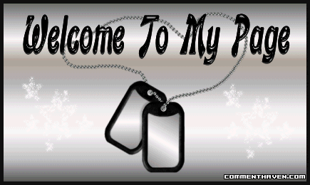 Welcome To My Page Dog Tags picture for facebook