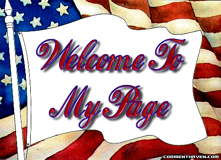 Welcome To My Page Flag picture for facebook
