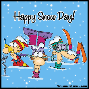Skiers Snow Day picture for facebook