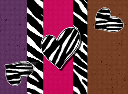 Heart Zebra Print Background