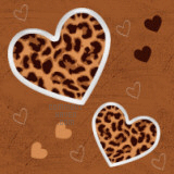 Leopard Hearts Background