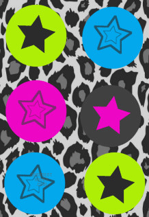 Neon Leopard Background