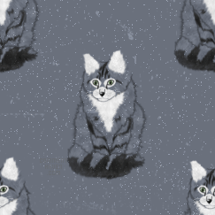 Grey Cat Background