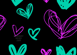Flashing Scribble Heart Background