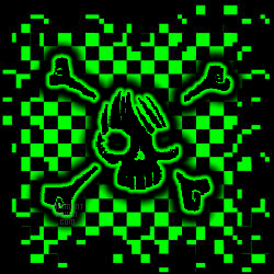 Green Black Skull Background