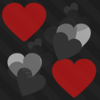 Grey Red Heart Flash Background