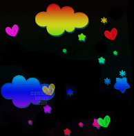 Heart Cloud Blinking Background