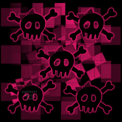 Pink Black Skull Background