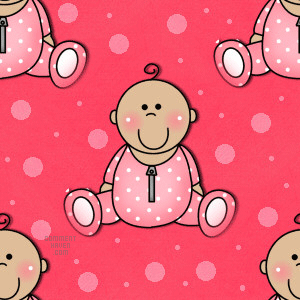 Baby Girl Red Background