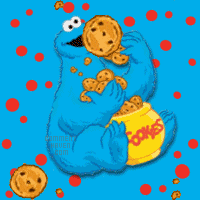Falling Cookie Monster Background
