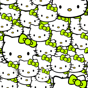 Hello Kitty Green Background