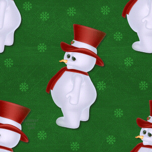 Green Snowman Background