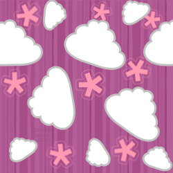 Clouds And Astericks Background