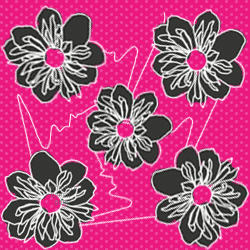 Magenta And Gray Flowrs Background