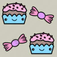 Face Cupcake Background