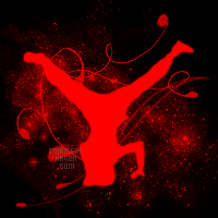 Red Silhouette Background