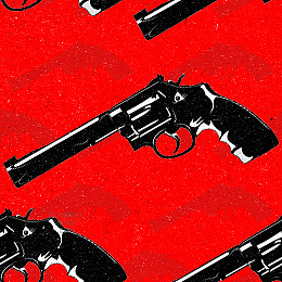 Gun Black Background