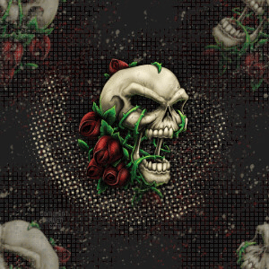 Rose Skull Background