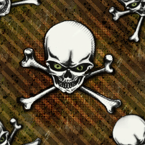 Skull Brown Background
