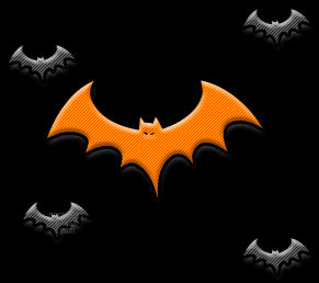 Bats Orange Background