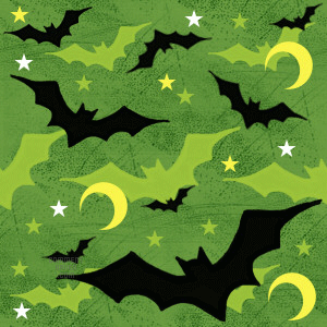 Green Bats Background