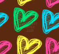 Brown Chalk Heart Background